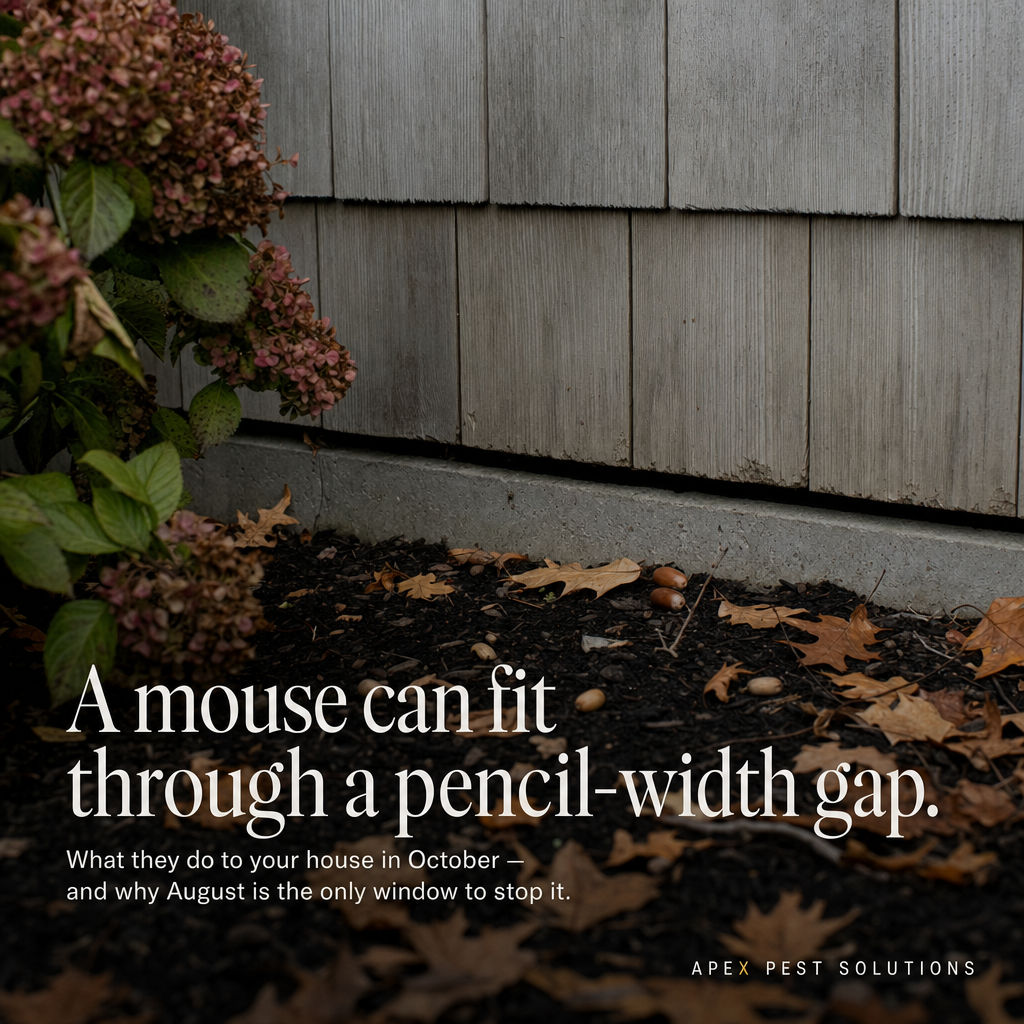 A mouse can fit through a pencil-width gap.