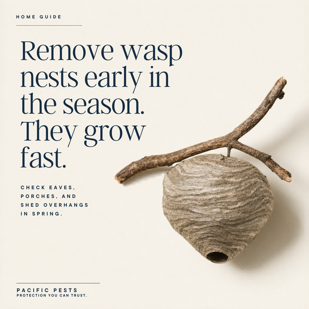 A paper wasp nest in May is the size of a walnut and holds the queen plus a handful of workers. By August the same nest 