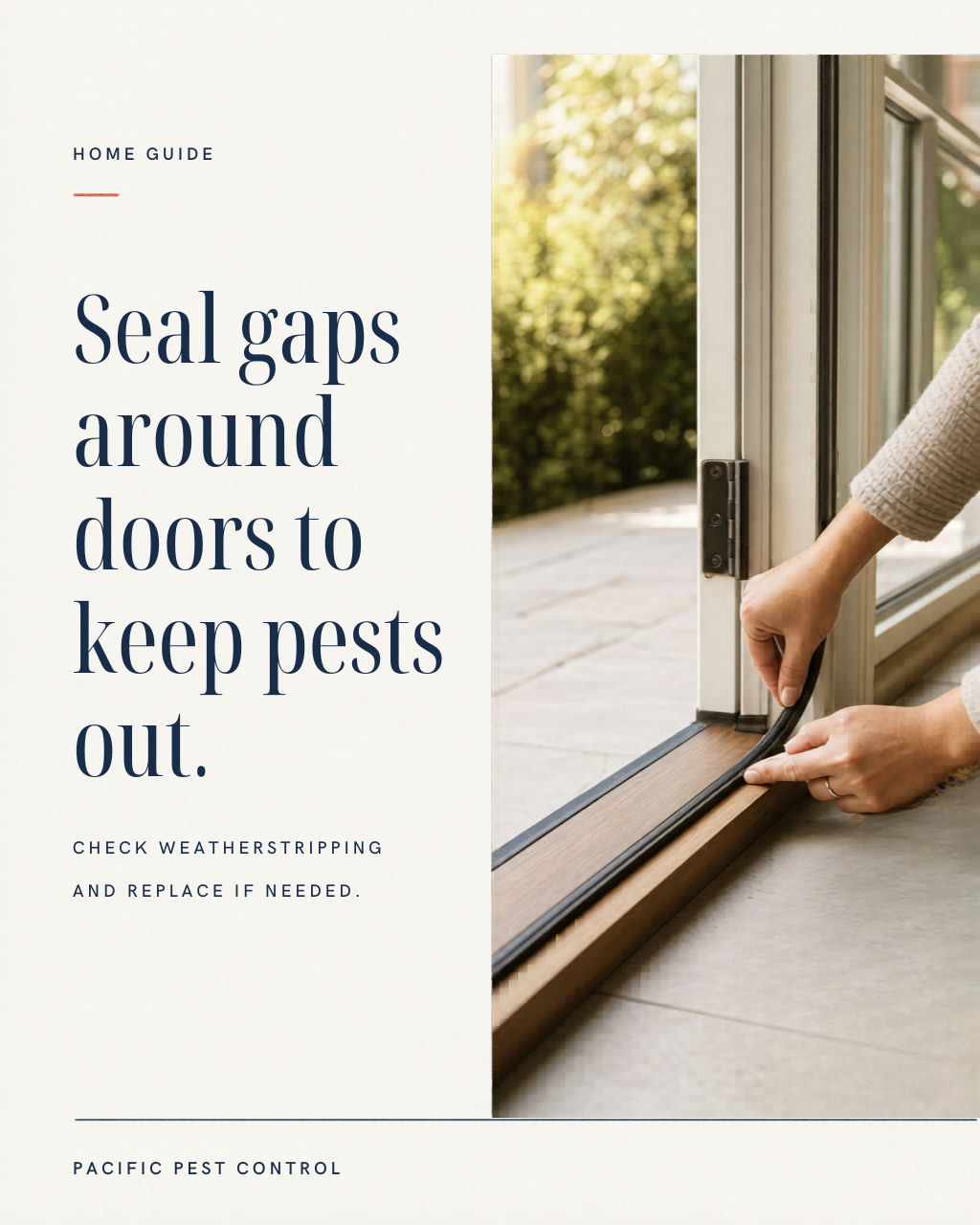 Stand outside your front door at night with the porch light off and look at the seam where the door meets the threshold.